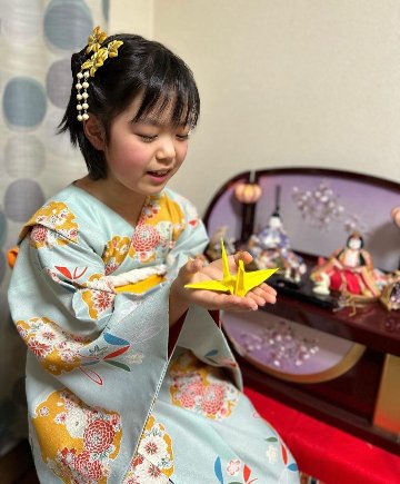 衿なしジュニア着物（帯・伊達締め付き）7〜12歳の画像