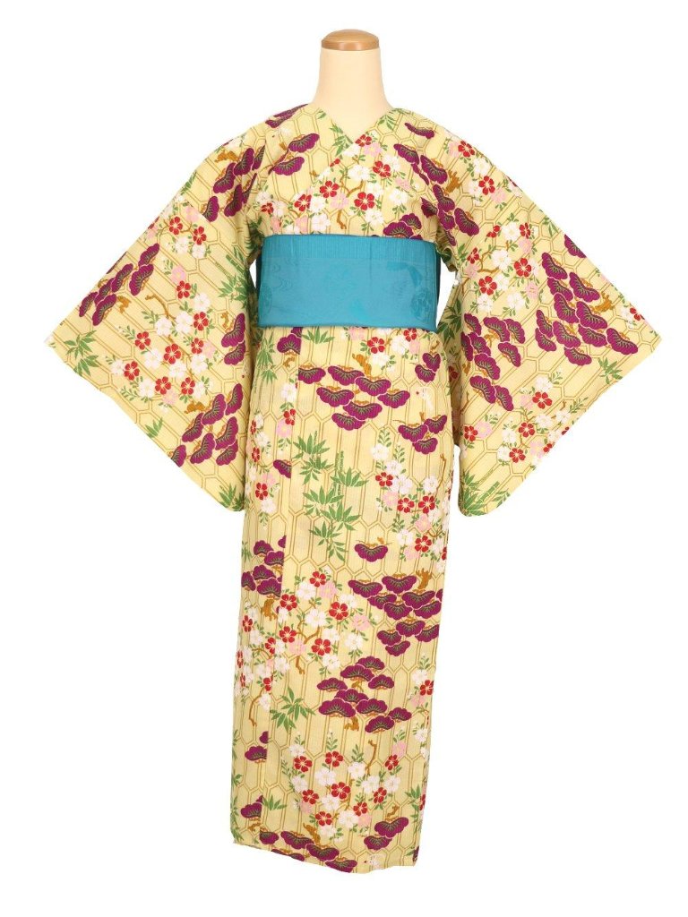  SSサイズ浴衣　花ごろも（黄色）※浴衣単品の画像