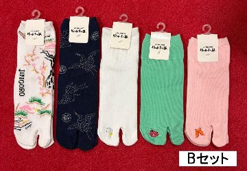 期間限定！足袋ソックス５足セット　Fサイズ（22~24cm）の画像