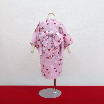 子供浴衣（梅しらべ・ピンク）《90〜110》全国店舗にて販売中♪画像