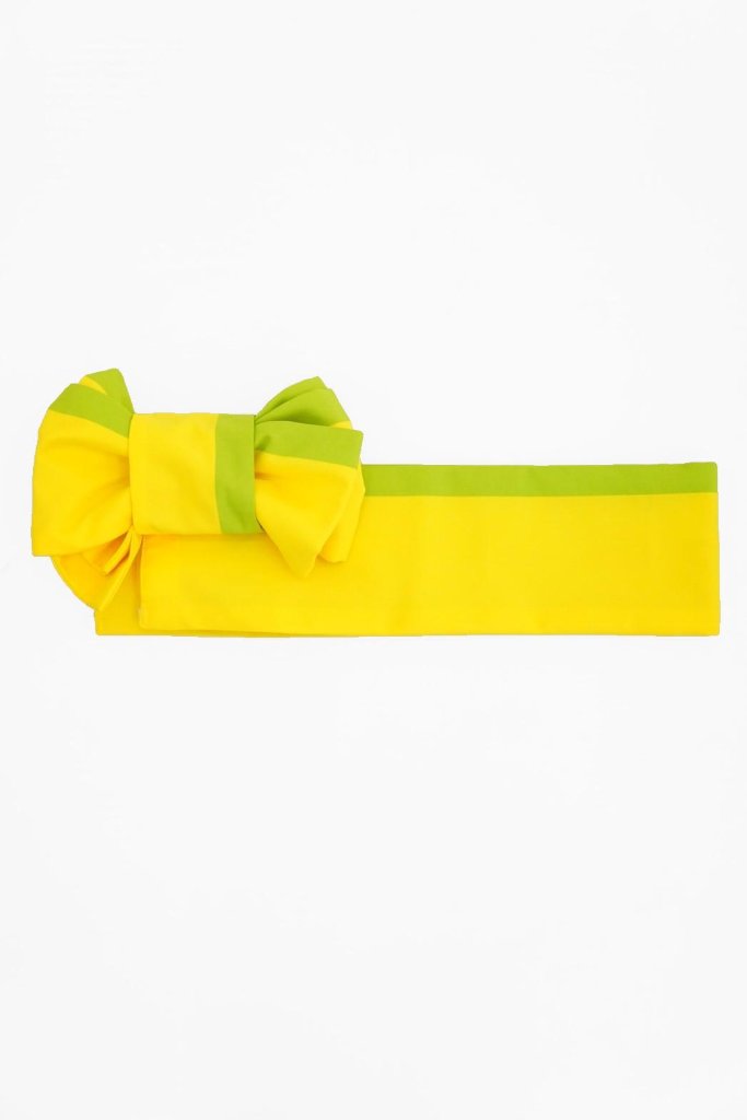 タイプ① ゆかた帯（黄色）簡単リボンアレンジできる！の画像