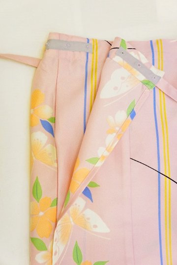和柄巻きスカート [さくら蝶]薄桃色画像