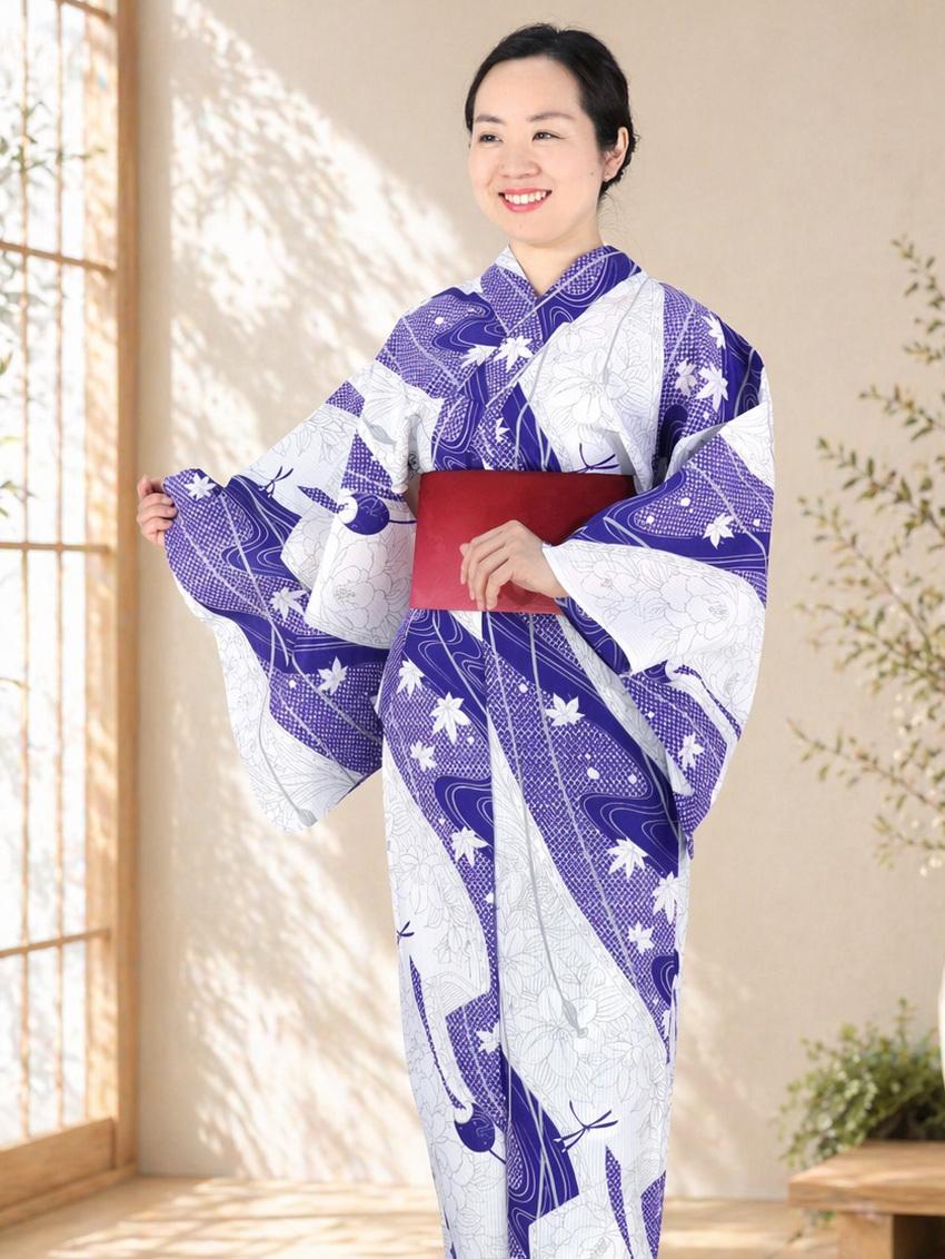 帯が選べる! (衿あり) 浴衣