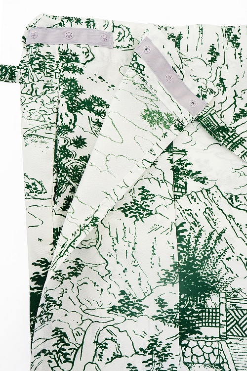 和柄巻きスカート [山水]緑画像