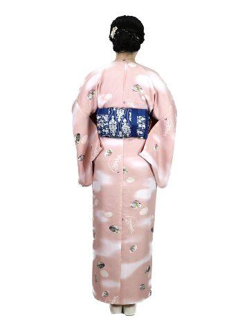 衿なし着物(リボン帯付き) [貝遊び ピンク] ※着物単品 ¥11,000画像