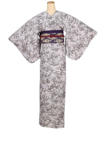 衿なし着物(リボン帯付き) [流水 茶] ※着物単品 ¥21,175画像