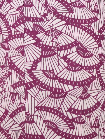 衿なし着物(リボン帯付き) [扇子 紫] ※着物単品 ¥21,175画像