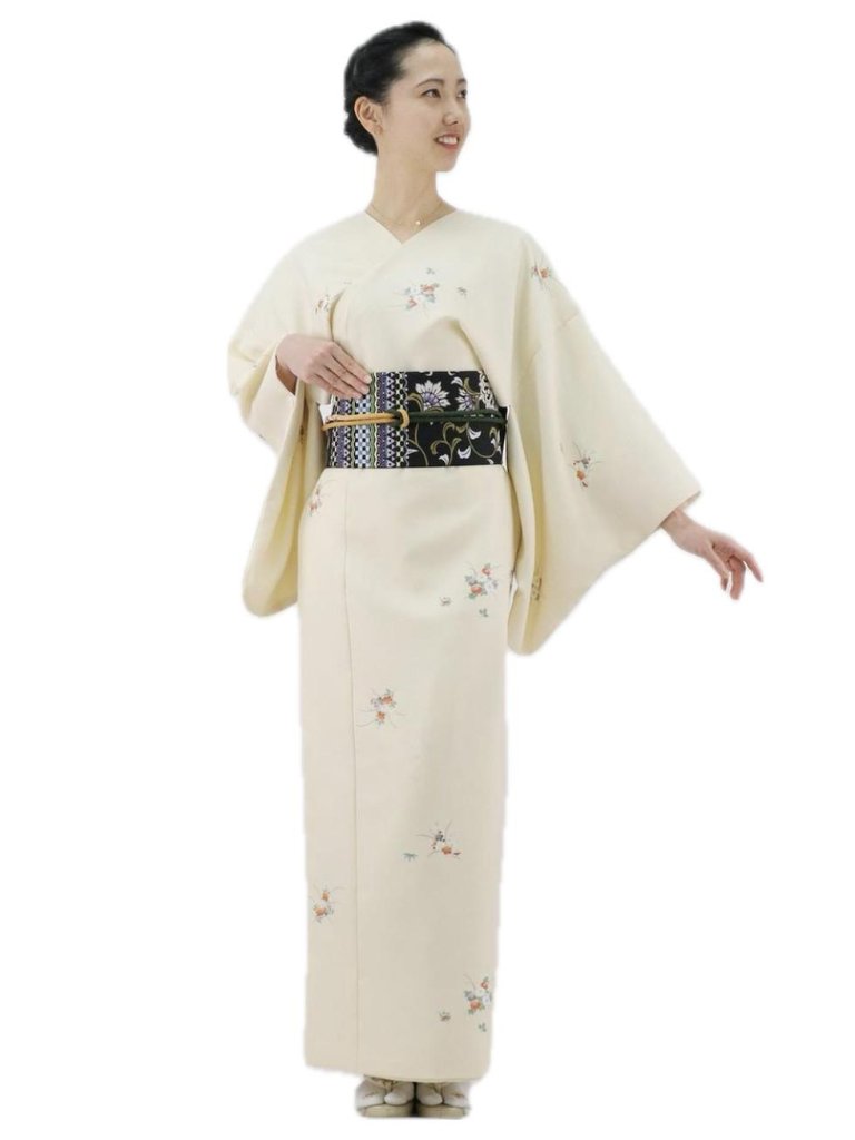 衿なし着物(お太鼓帯付) [ご縁華 クリーム 1-B] ※着物単品 19,800円の画像