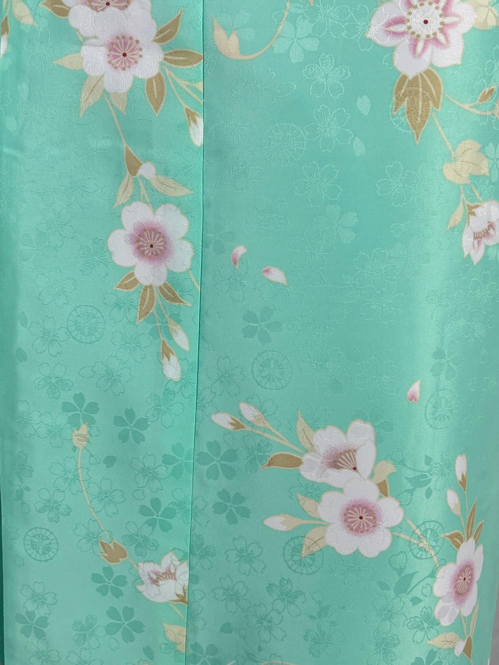 衿つき着物(リボン帯付き) [凛 薄緑] ※着物単品 ¥12,000画像