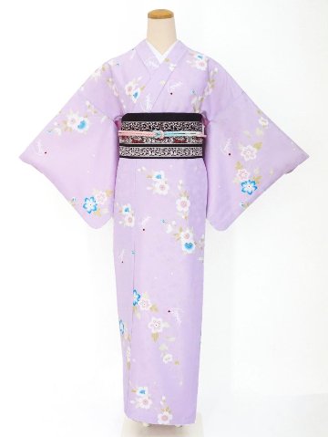 衿つき着物(リボン帯付き) [凛 薄紫] ※着物単品 ¥12,000画像