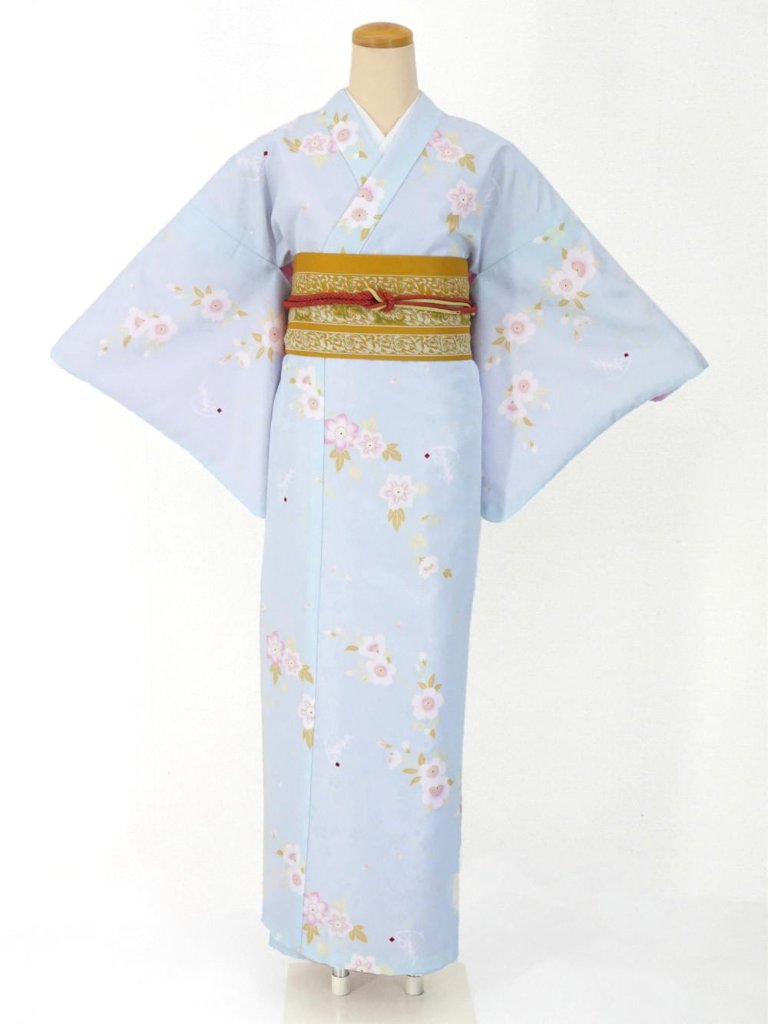 衿つき着物(リボン帯付き) [凛 薄青] ※着物単品 ¥23,100の画像