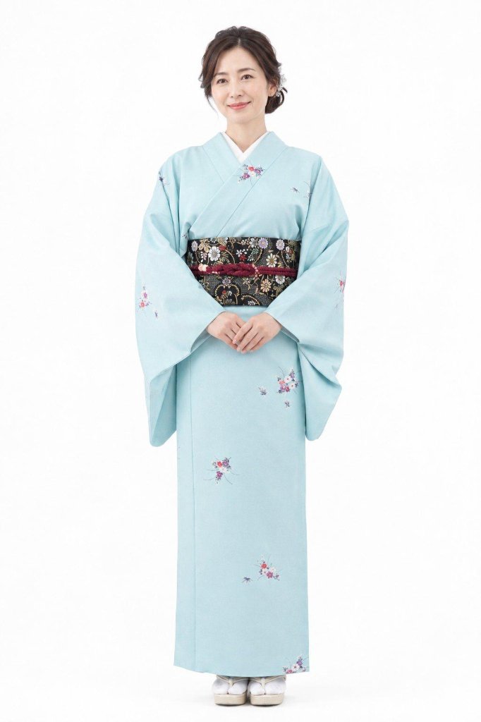 衿付き着物(お太鼓帯付)  [ご縁華 びゃくぐん 1-C] ※着物単品 23,100円の画像