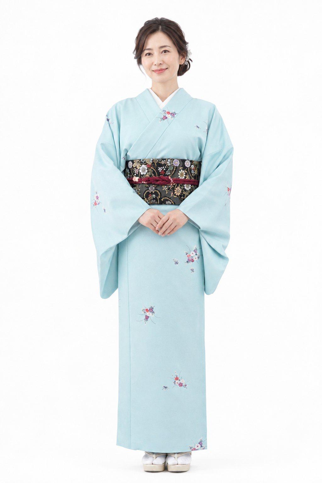 衿付き着物(お太鼓帯付)  [ご縁華 びゃくぐん 1-C] ※着物単品 23,100円の画像
