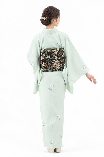 衿付き着物(お太鼓帯付)  [福寿梅 白緑 2-C] ※着物単品 23,100円の画像
