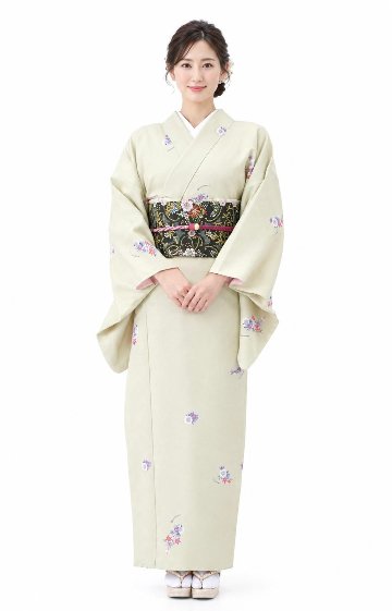 衿付き着物(お太鼓帯付)  [かさね華 薄クリーム 3-C] ※着物単品 23,100円の画像