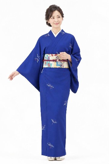 衿付き着物(お太鼓帯付)  [錦舞鶴 瑠璃 4-C] ※着物単品 23,100円の画像