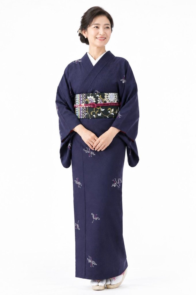 衿付き着物(お太鼓帯付)  [錦舞鶴 渋い深紫 4-D] ※着物単品 23,100円の画像