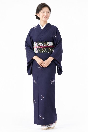 衿付き着物(お太鼓帯付)  [錦舞鶴 渋い深紫 4-D] ※着物単品 23,100円の画像