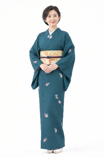 衿付き着物(お太鼓帯付)  [華五彩 青緑 5-C] ※着物単品 23,100円の画像