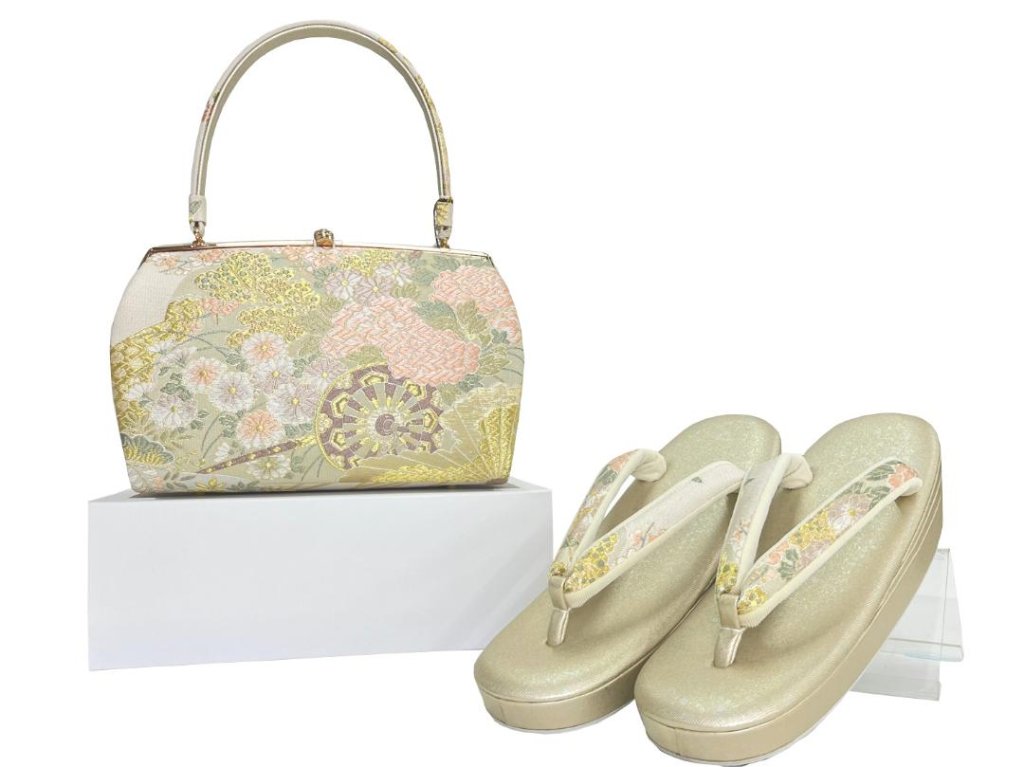 草履バックセット織姫正絹西陣織印伝仕立屋甚五郎