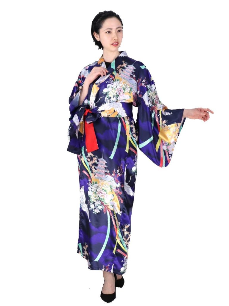 シルクタッチ和柄ガウン（ローブ）