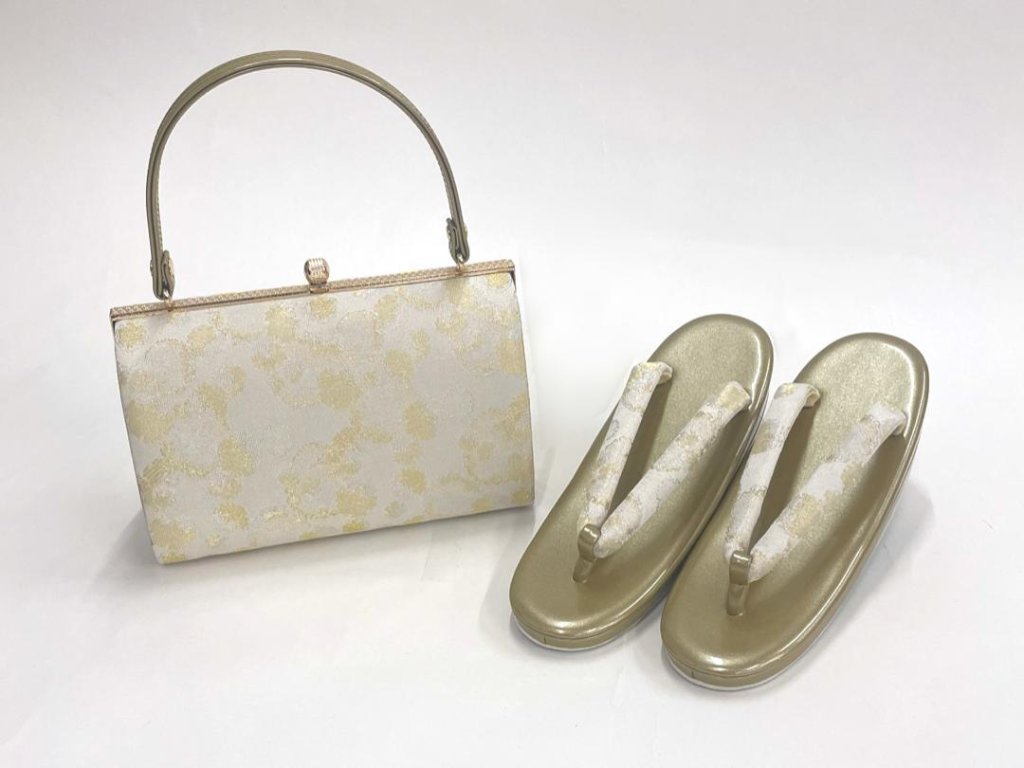 草履バックセット織姫正絹西陣織印伝仕立屋甚五郎