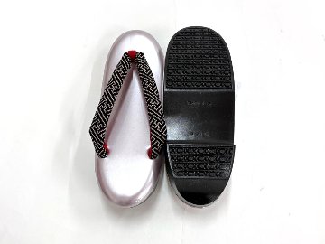  オリジナル印伝鼻緒草履 薄紫色 (F/LL)の画像