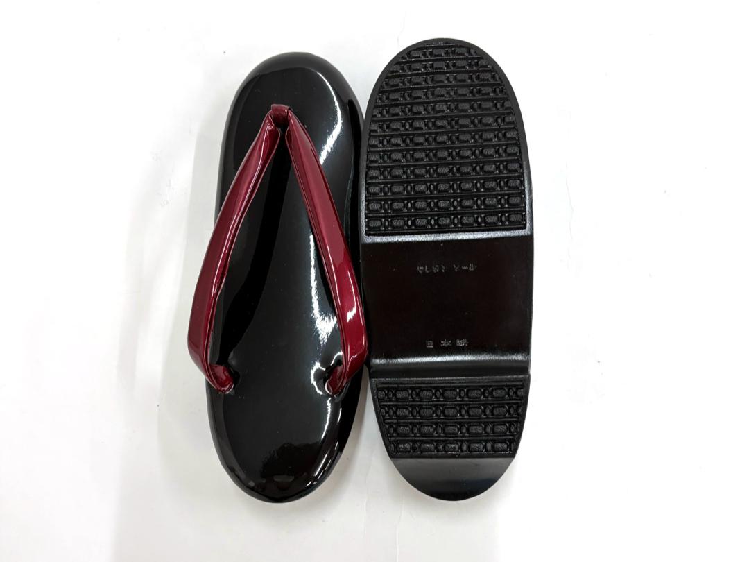 ウレタン草履 黒ソール (赤)  (F) 23.0~23.5cm ①の画像