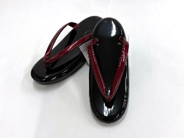 ウレタン草履 黒ソール (赤)  (F) 23.0~23.5cm ①の画像