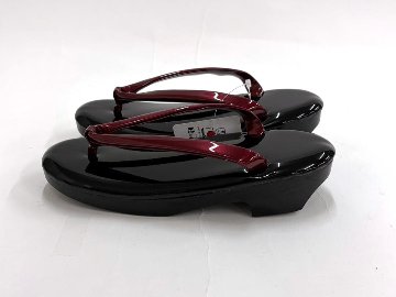 ウレタン草履 黒ソール (赤)  (F) 23.0~23.5cm ①の画像