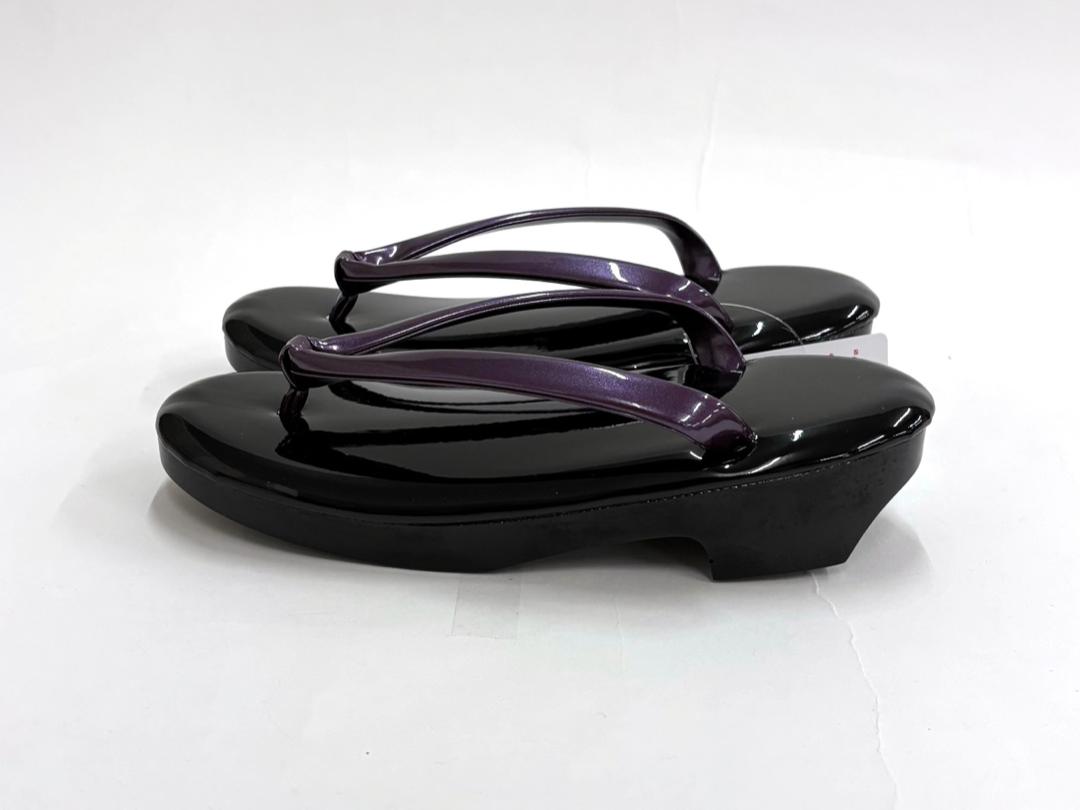 ウレタン草履 黒ソール (紫)  (F) 23.0~23.5cm ⑤の画像
