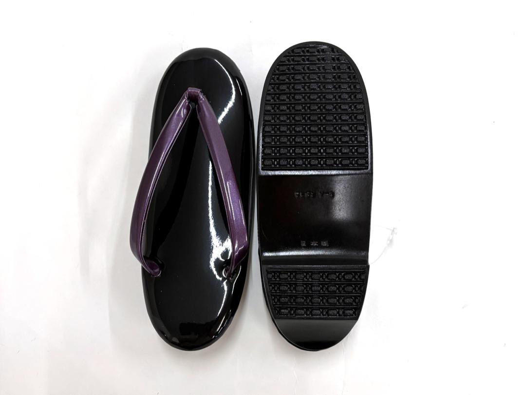 ウレタン草履 黒ソール (紫)  (F) 23.0~23.5cm ⑤の画像