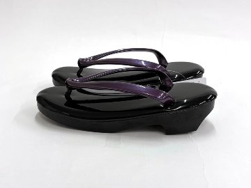 ウレタン草履 黒ソール (紫)  (F) 23.0~23.5cm ⑤の画像