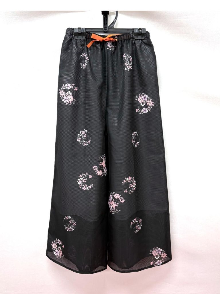 夏用（絽）和柄ワイドパンツ サイズL   [56]の画像