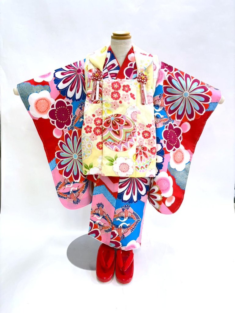 子どもきもの 被布6点セット／3歳用 （女の子）【29】の画像