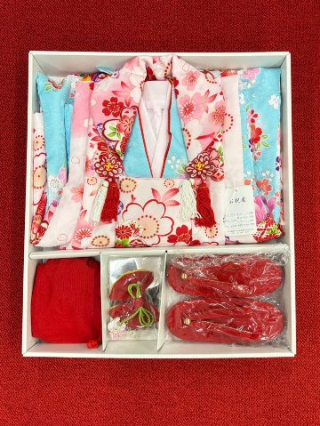 子どもきもの 被布6点セット／3歳用 （女の子）【31】の画像