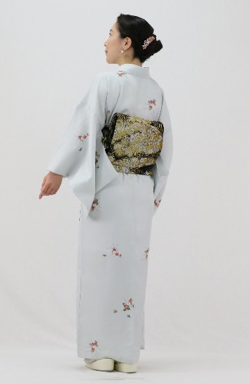 衿付き着物(お太鼓帯付)  [ご縁華 藍白 1-A] ※着物単品 23,100円の画像