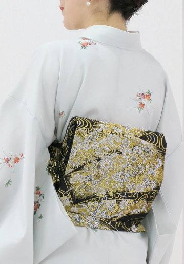 衿付き着物(お太鼓帯付)  [ご縁華 藍白 1-A] ※着物単品 23,100円の画像