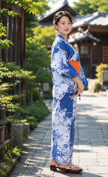 帯が選べる! (衿あり) 浴衣〈夢小菊/紺〉　※浴衣単品 ¥13,200の画像