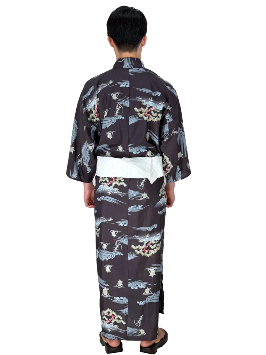 男性用浴衣＋帯の２点セット（宝船）選べる５色の画像