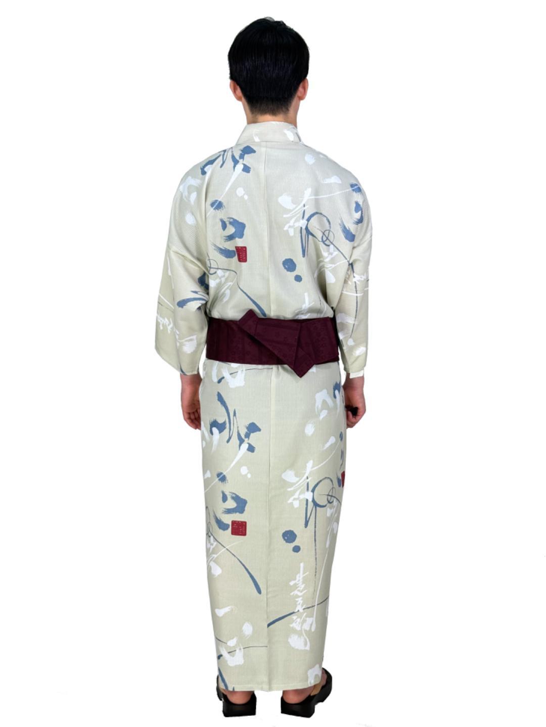 男性用浴衣＋帯の２点セット（一心）選べる５色の画像