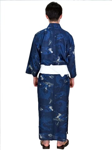 男性用浴衣＋帯の２点セット（登竜門）選べる５色の画像