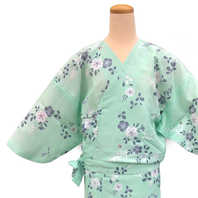 二部式着物 紗 風花 薄緑の画像