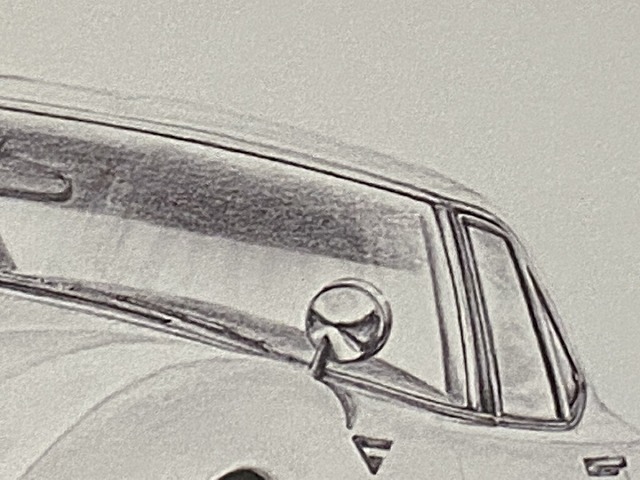 トヨタ2000GT前期フロント　【鉛筆画】 A4サイズ 画像