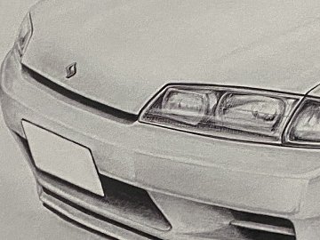 スカイライン R32 GTS-T タイプM 【鉛筆画】 A4サイズ 画像