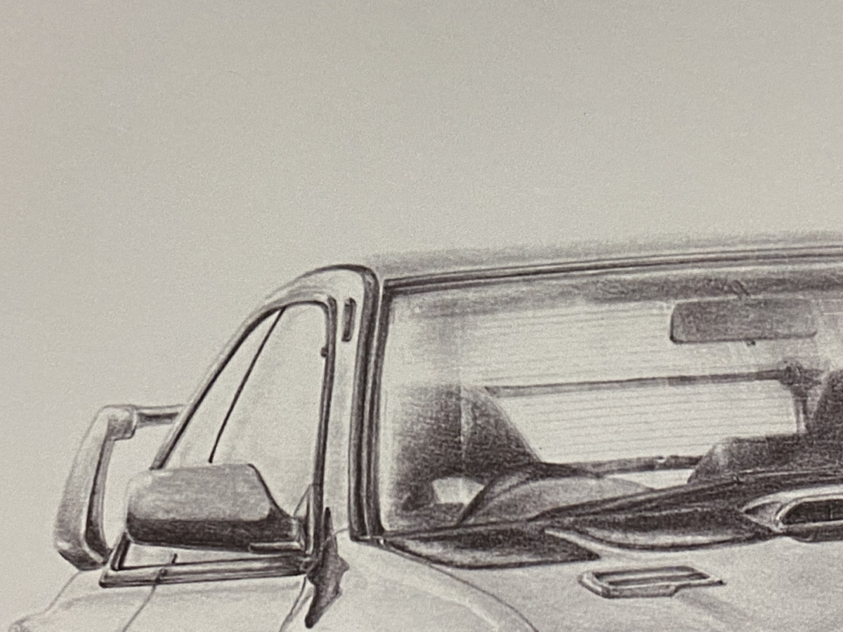 スバル インプレッサ　22B ST i  【鉛筆画】イラスト A4サイズ 額入りの画像