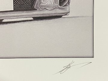 スバル インプレッサ　22B ST i  【鉛筆画】イラスト A4サイズ 額入りの画像