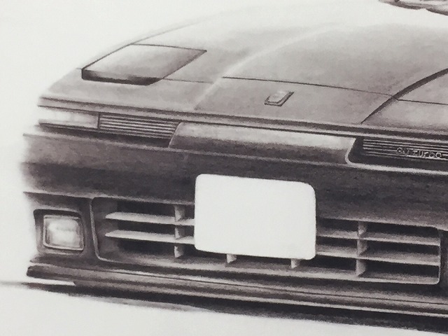 トヨタ スープラ A70 【鉛筆画】イラスト A4サイズ 額入り画像