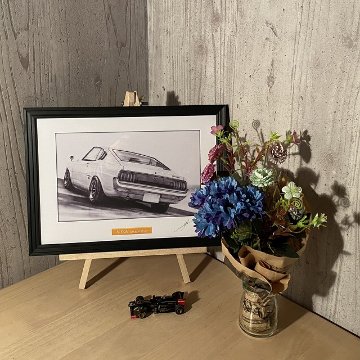 トヨタ セリカ LB 【鉛筆画】イラスト A4サイズ 額入り画像