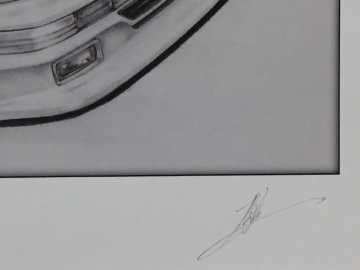 トヨタ ソアラ　Z20　【鉛筆画】イラスト A4サイズ 額入り画像